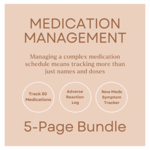 medication management bundle product image - part of the caregiver’s medical companion printable collection